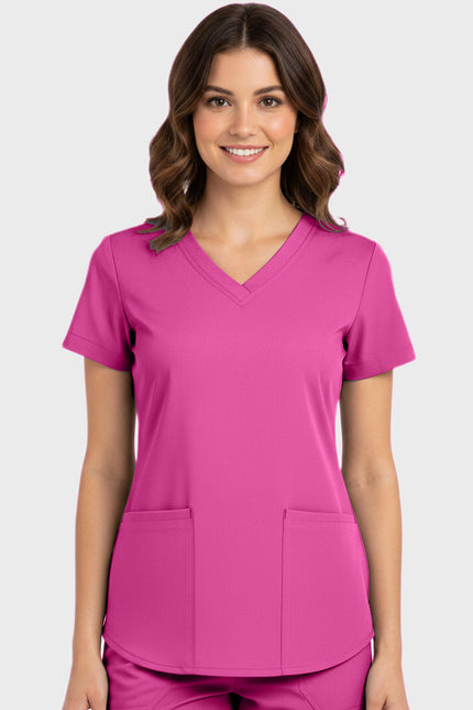 Panda Uniform Women's V-Neck Tunic Scrub Top