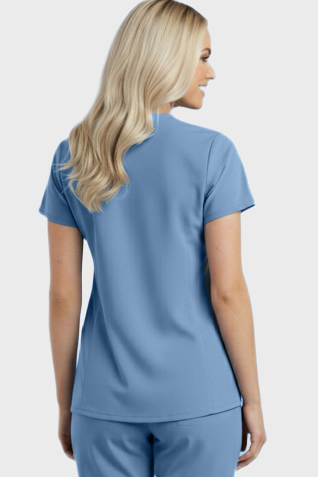 Panda Uniform Women's Two Pocket Mock Wrap Scrub Top