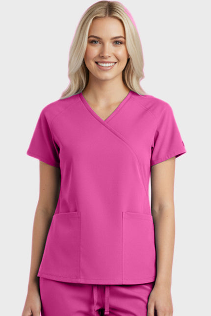 Panda Uniform Women's Two Pocket Mock Wrap Scrub Top