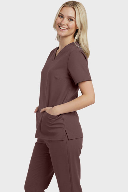 Panda Uniform Women's Two Pocket V-Neck Basic Nurse Scrub Top