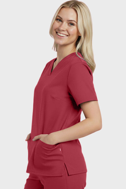 Panda Uniform Women's Two Pocket V-Neck Basic Nurse Scrub Top
