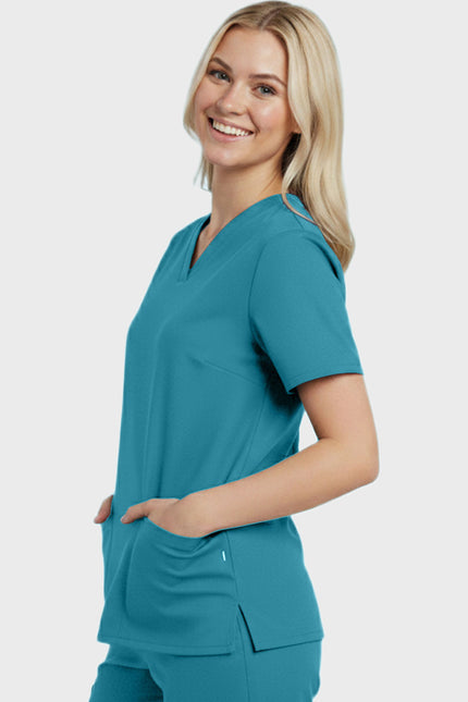 Panda Uniform Women's Two Pocket V-Neck Basic Nurse Scrub Top
