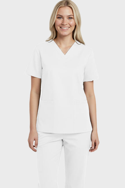 Panda Uniform Women's Two Pocket V-Neck Basic Nurse Scrub Top
