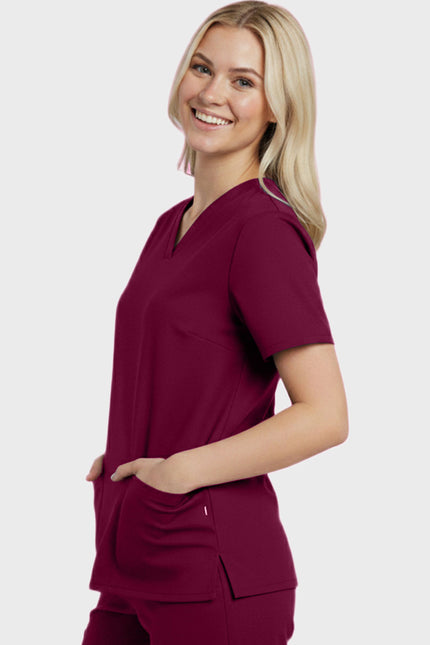 Panda Uniform Women's Two Pocket V-Neck Basic Nurse Scrub Top
