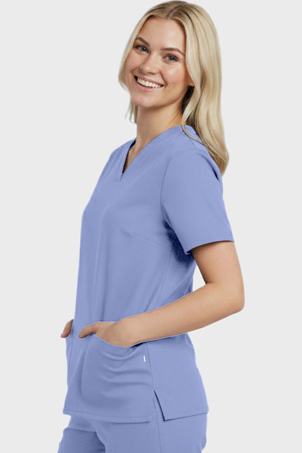Panda Uniform Women's Two Pocket V-Neck Basic Nurse Scrub Top