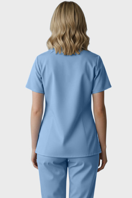 Panda Uniform Women's Three Pocket Split Neck Nursing Scrub Top