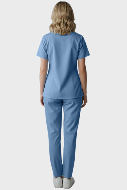 Panda Uniform Women's Three Pocket Split Neck Nursing Scrub Top