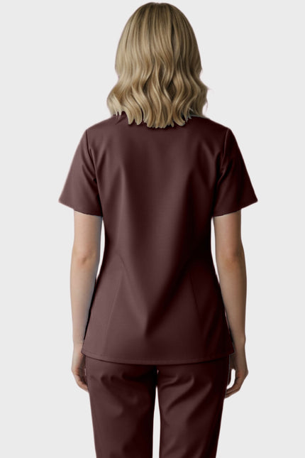 Panda Uniform Women's Three Pocket Split Neck Nursing Scrub Top