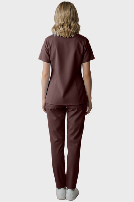 Panda Uniform Women's Three Pocket Split Neck Nursing Scrub Top