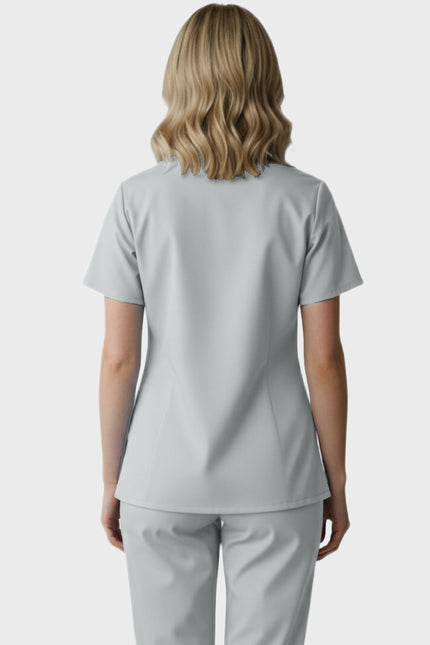 Panda Uniform Women's Three Pocket Split Neck Nursing Scrub Top