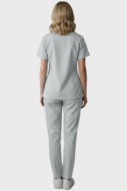 Panda Uniform Women's Three Pocket Split Neck Nursing Scrub Top