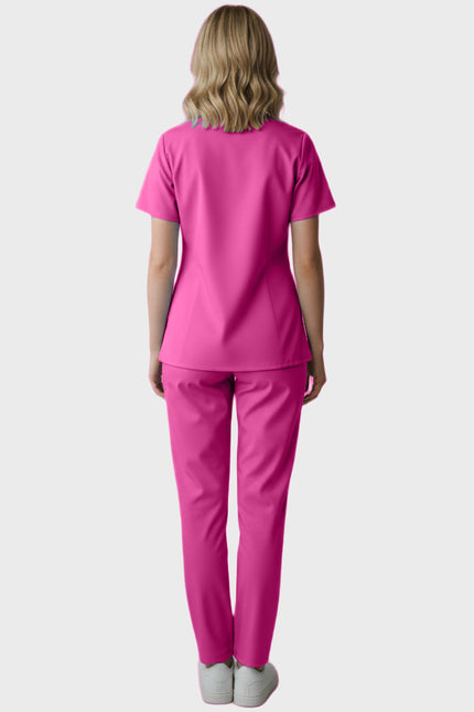 Panda Uniform Women's Three Pocket Split Neck Nursing Scrub Top
