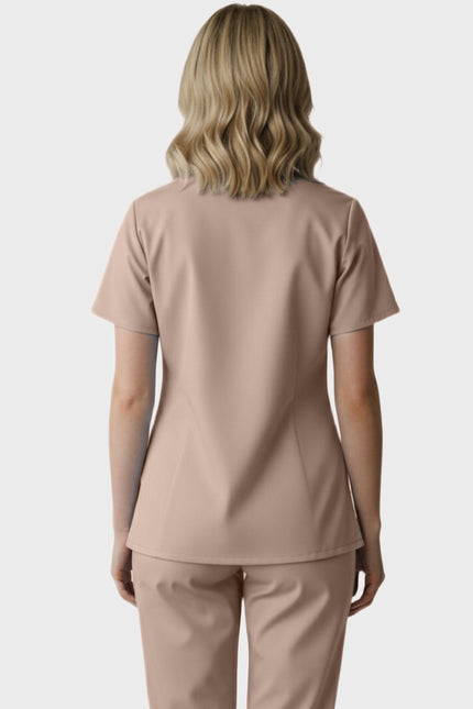 Panda Uniform Women's Three Pocket Split Neck Nursing Scrub Top