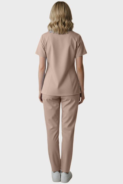 Panda Uniform Women's Three Pocket Split Neck Nursing Scrub Top