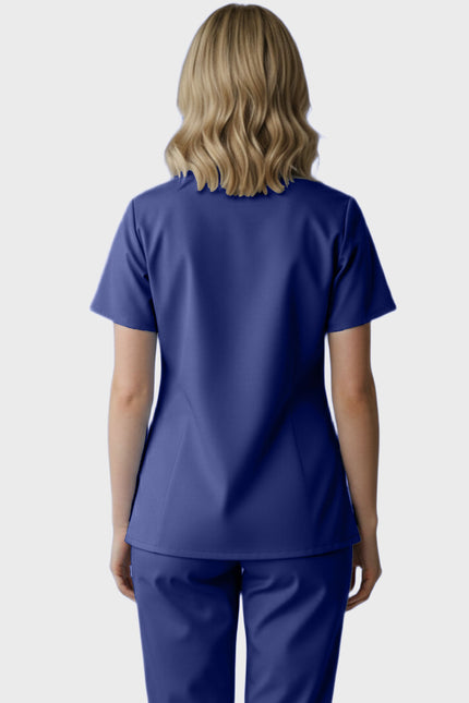 Panda Uniform Women's Three Pocket Split Neck Nursing Scrub Top