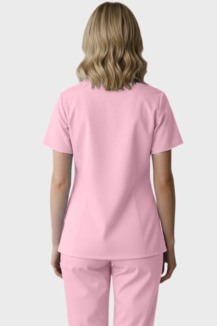 Panda Uniform Women's Three Pocket Split Neck Nursing Scrub Top