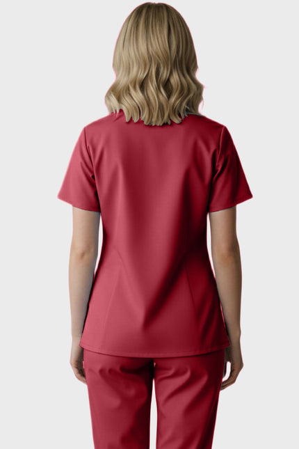 Panda Uniform Women's Three Pocket Split Neck Nursing Scrub Top