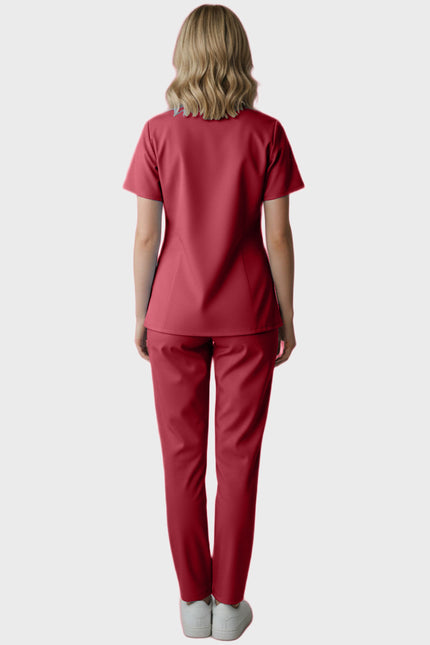 Panda Uniform Women's Three Pocket Split Neck Nursing Scrub Top