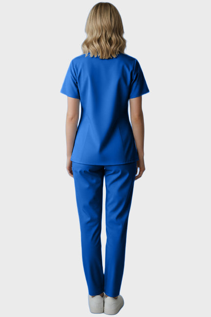 Panda Uniform Women's Three Pocket Split Neck Nursing Scrub Top