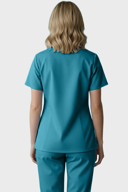 Panda Uniform Women's Three Pocket Split Neck Nursing Scrub Top