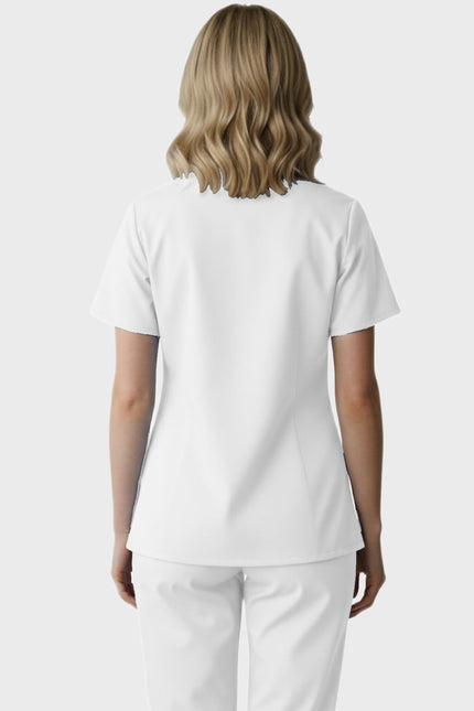 Panda Uniform Women's Three Pocket Split Neck Nursing Scrub Top