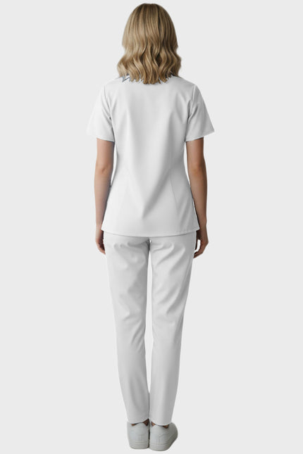 Panda Uniform Women's Three Pocket Split Neck Nursing Scrub Top