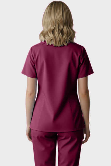 Panda Uniform Women's Three Pocket Split Neck Nursing Scrub Top