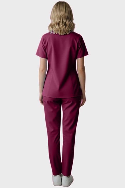 Panda Uniform Women's Three Pocket Split Neck Nursing Scrub Top