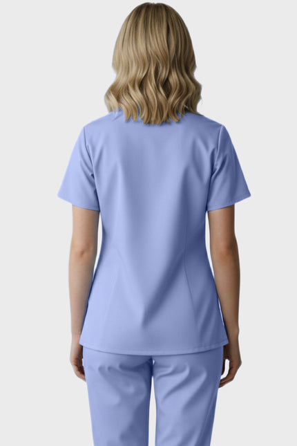 Panda Uniform Women's Three Pocket Split Neck Nursing Scrub Top