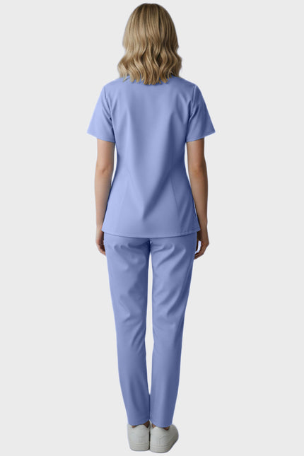 Panda Uniform Women's Three Pocket Split Neck Nursing Scrub Top