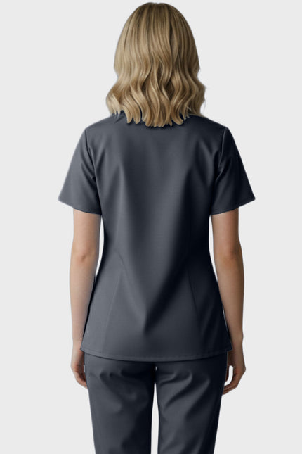 Panda Uniform Women's Three Pocket Split Neck Nursing Scrub Top
