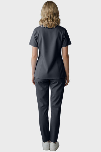 Panda Uniform Women's Three Pocket Split Neck Nursing Scrub Top