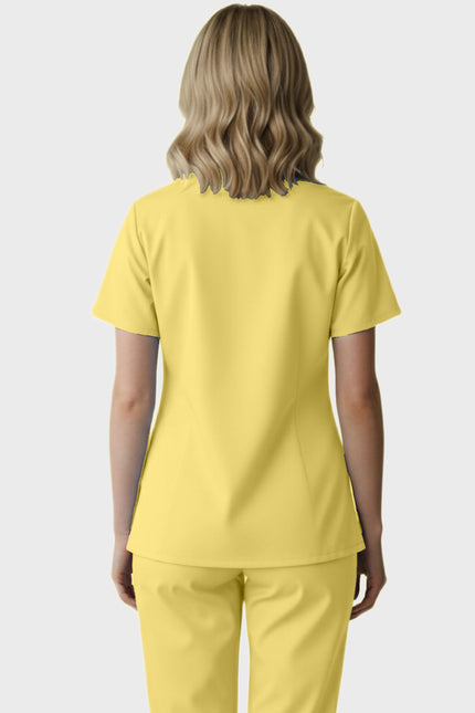 Panda Uniform Women's Three Pocket Split Neck Nursing Scrub Top