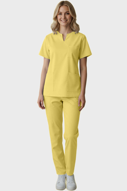 Panda Uniform Women's Three Pocket Split Neck Nursing Scrub Top