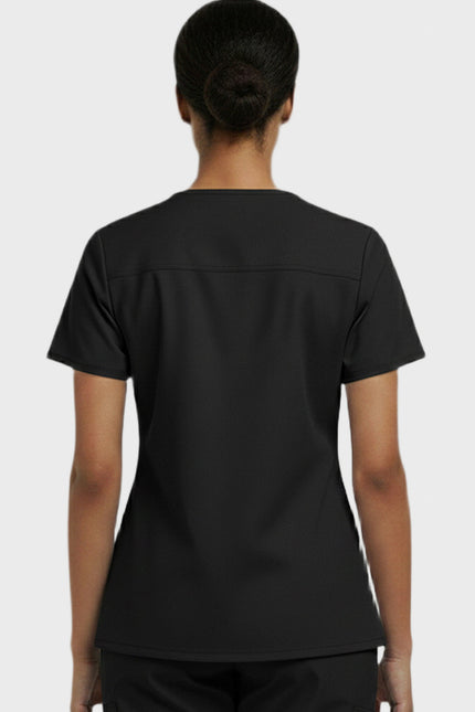 Panda Uniform Women's V-Neck Single Pocket Scrub Top
