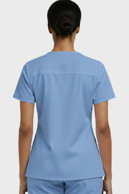 Panda Uniform Women's V-Neck Single Pocket Scrub Top