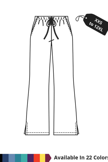 HeedFit Made To Order Women's 31 Inches Drawstring Low Rise Flare Leg Scrub Pants