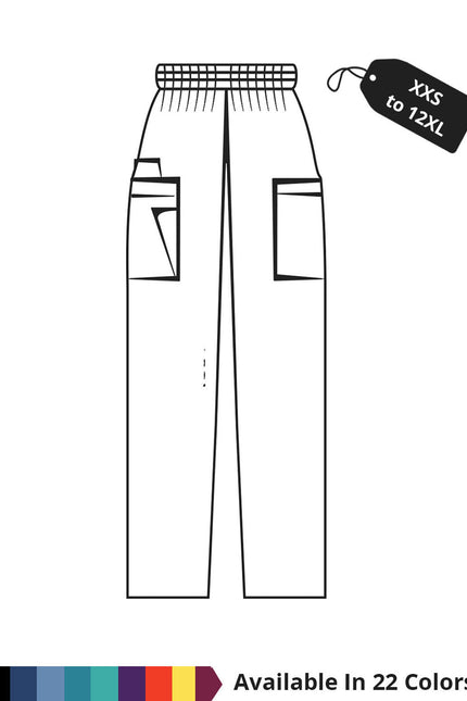 HeedFit Made To Order Unisex 30 Inches Elastic Waist Cargo Scrub Pants