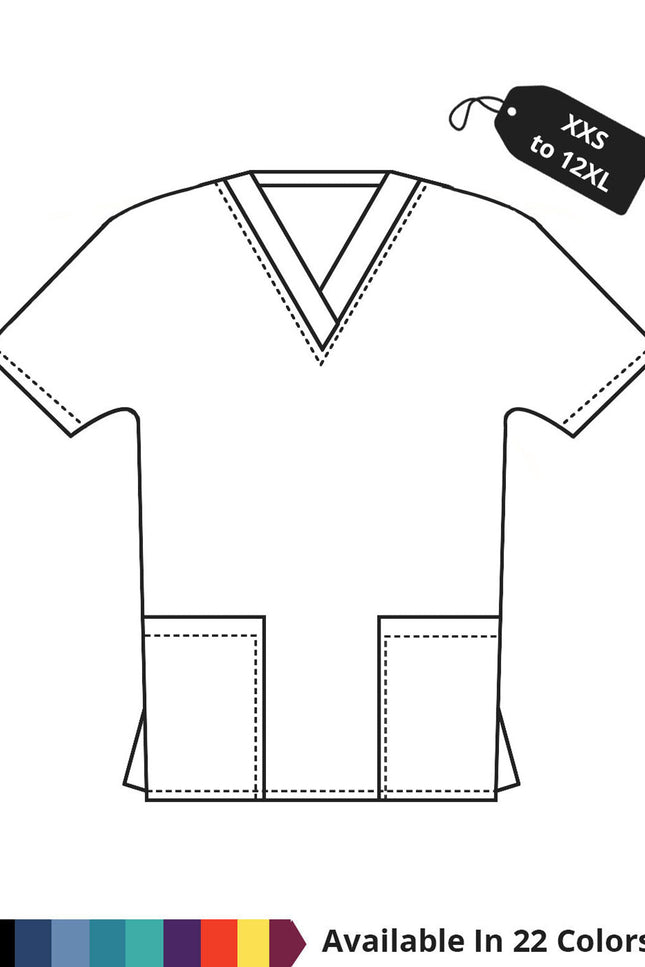 HeedFit Made To Order Women's 28 Inches Two Pocket Tunic Scrub Top