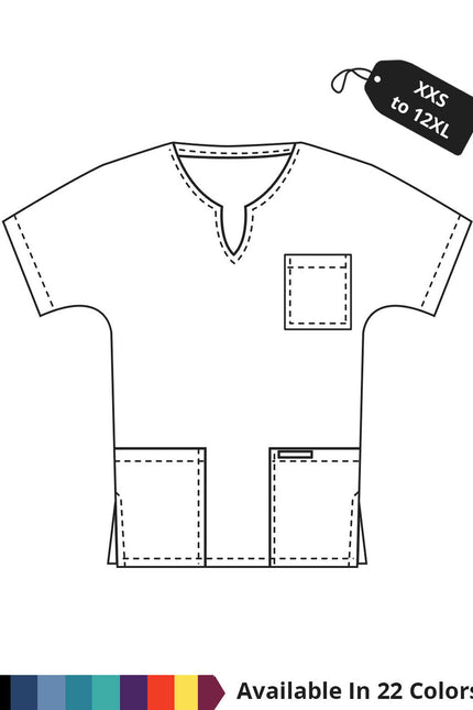 HeedFit Made To Order Women's 27 Inches Three Pocket Split Neck Nursing Scrub Top