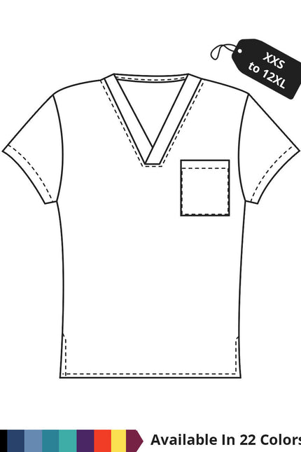 HeedFit Made To Order Women's 28.5 Inches V-Neck Single Pocket Scrub Top