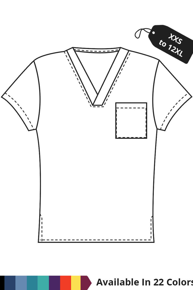 HeedFit Made To Order Women's 28.5 Inches V-Neck Single Pocket Scrub Top
