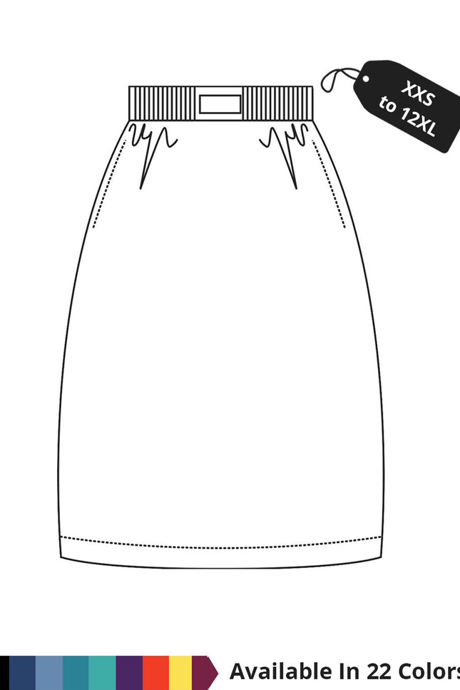 HeedFit Made To Order Women's 22 Inches Two Pocket Elastic Waist Nurse Skirt