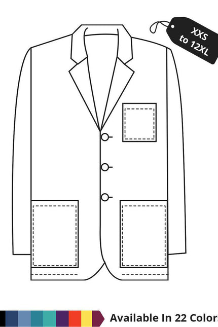 HeedFit Made To Order Men's 31 Inches Three Pocket Consultant Coat
