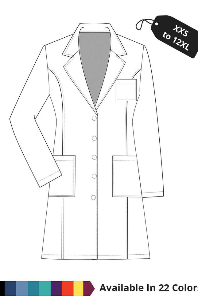 HeedFit Made to Order Women's 37 Inches Long Lab Coat