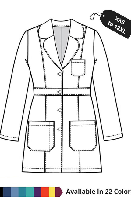 HeedFit Made to Order Women's 34 inches Medical Lab Coat
