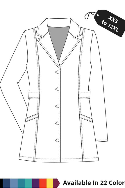 HeedFit Made to Order Women's 30 Inches Short Lab Coat