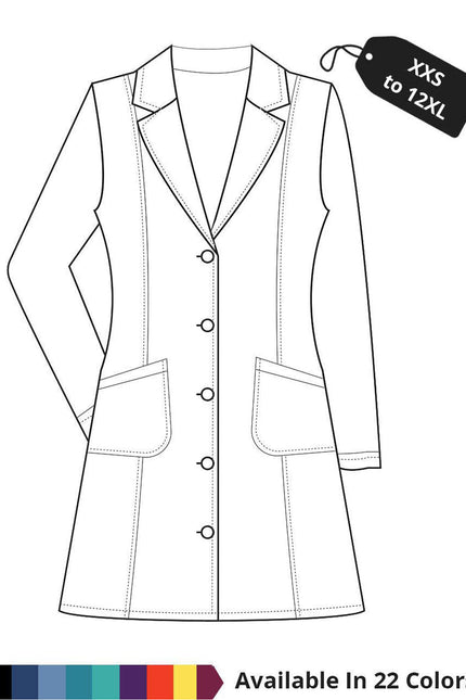 HeedFit Made to Order Women's 36 Inches Nursing Long Lab Coat