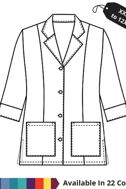 HeedFit Made To Order Women's 30 Inch Three Quarter Sleeves Lab Coat