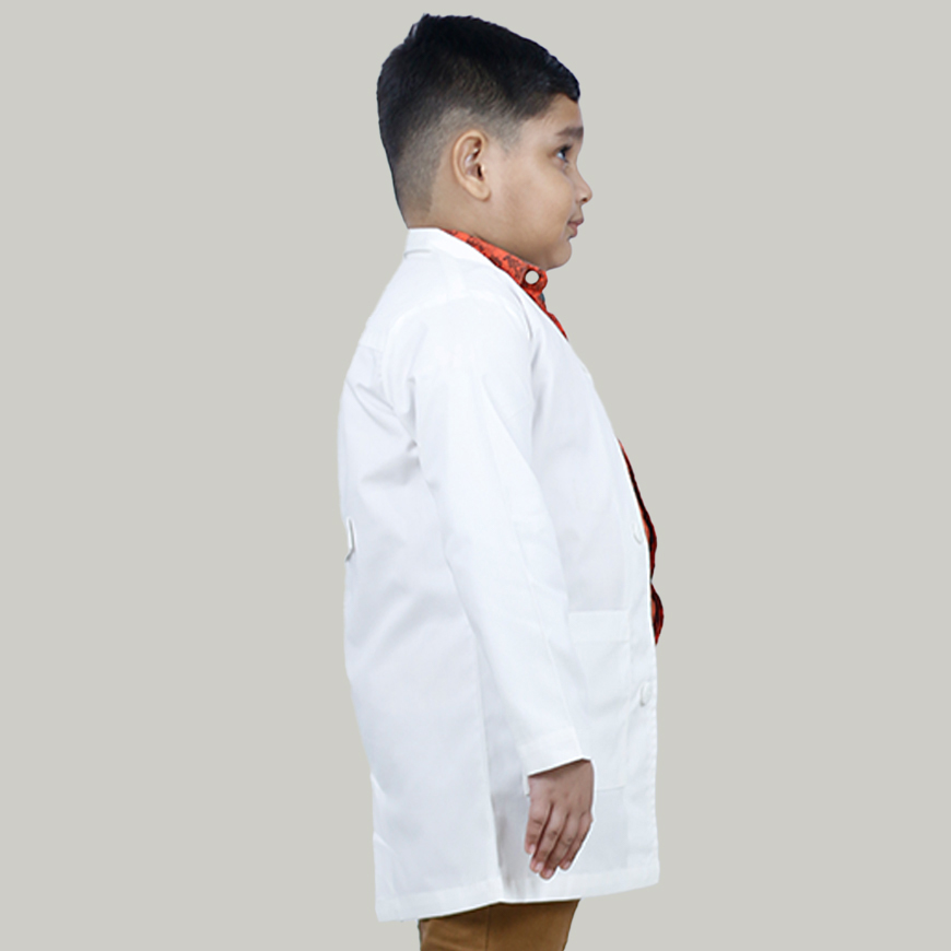 Heedfit Children White Lab Coat: HF-1103V2